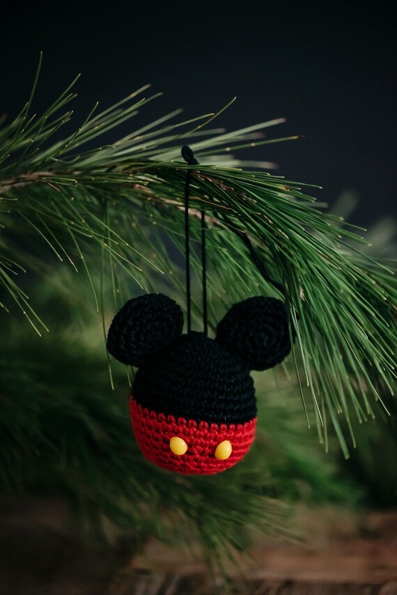 Disney Christmas Decoration Crochet Mickey Mouse Ornament Or Etsy