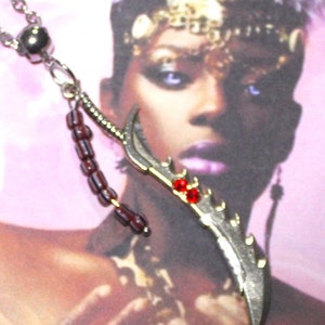 Oya Necklace, Orisha Yansa, machetes Santeria symbol necklace, with a stainless steel  chain