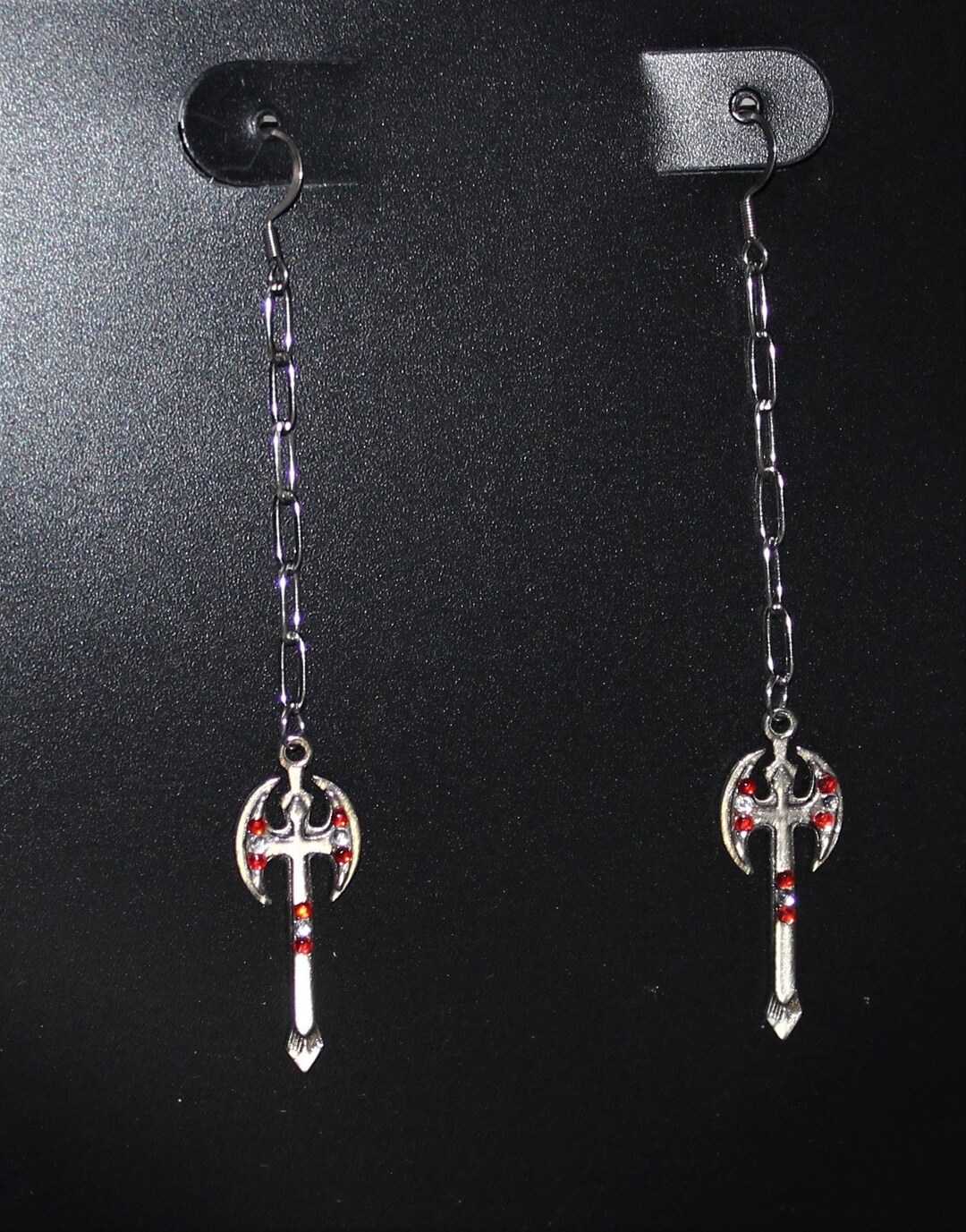 Chango Earrings, Sango Orisha Paperclip Stainless Steel Chain Earrings ...