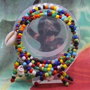 Oya Bracelet, Yansa adjustable beaded charm bracelet