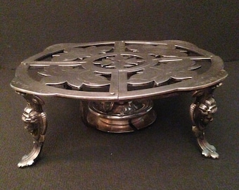 Antique French Vintage  Warm dish  ARMAND FRENAIS  Silvery Metal