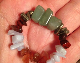 Pierres précieuses pour l'amitié et la confiance, aventurine, jaspe