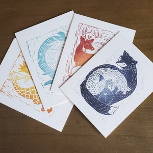 Pacchetto di carte varietà famiglia di animali, carte vuote