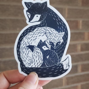 Fox Family Sticker Vinyl Sticker for Car, Water Bottle, or Laptop Fox Sticker image 6