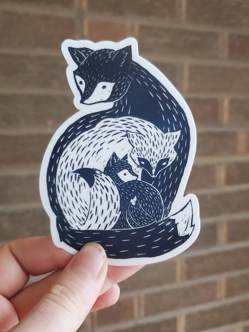 Fox Family Sticker Vinyl Sticker for Car, Water Bottle, or Laptop Fox Sticker image 6