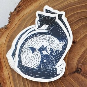 Fox Family Sticker Vinyl Sticker for Car, Water Bottle, or Laptop Fox Sticker image 5