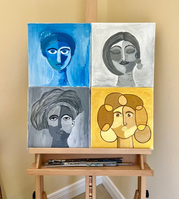 Vintage Rhinestone Bib Necklace, Teal Blue Jade G… - image 6