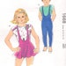 Kwik Sew 1668, Sz 8-14/Chest 27-32". Girls Dance/Gymnastic/Skating Unitard/Skirted Leotard Clothing pattern, UNCUT 80s sewing pattern