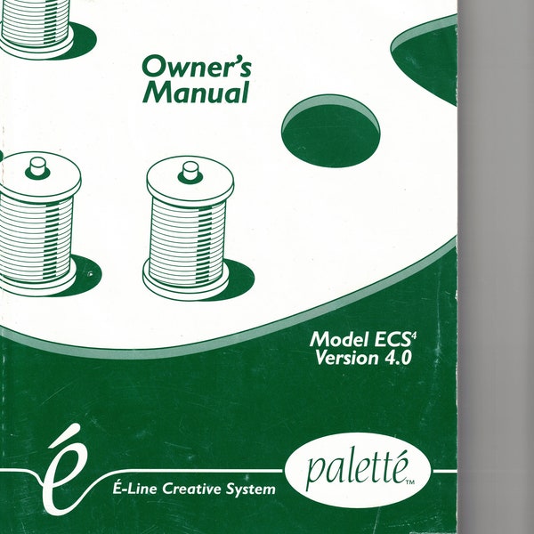 Babylock Palette/PEDesign Embroidery Software Version 4 MANUAL; the listing is for the paper Manual ONLY does not include software