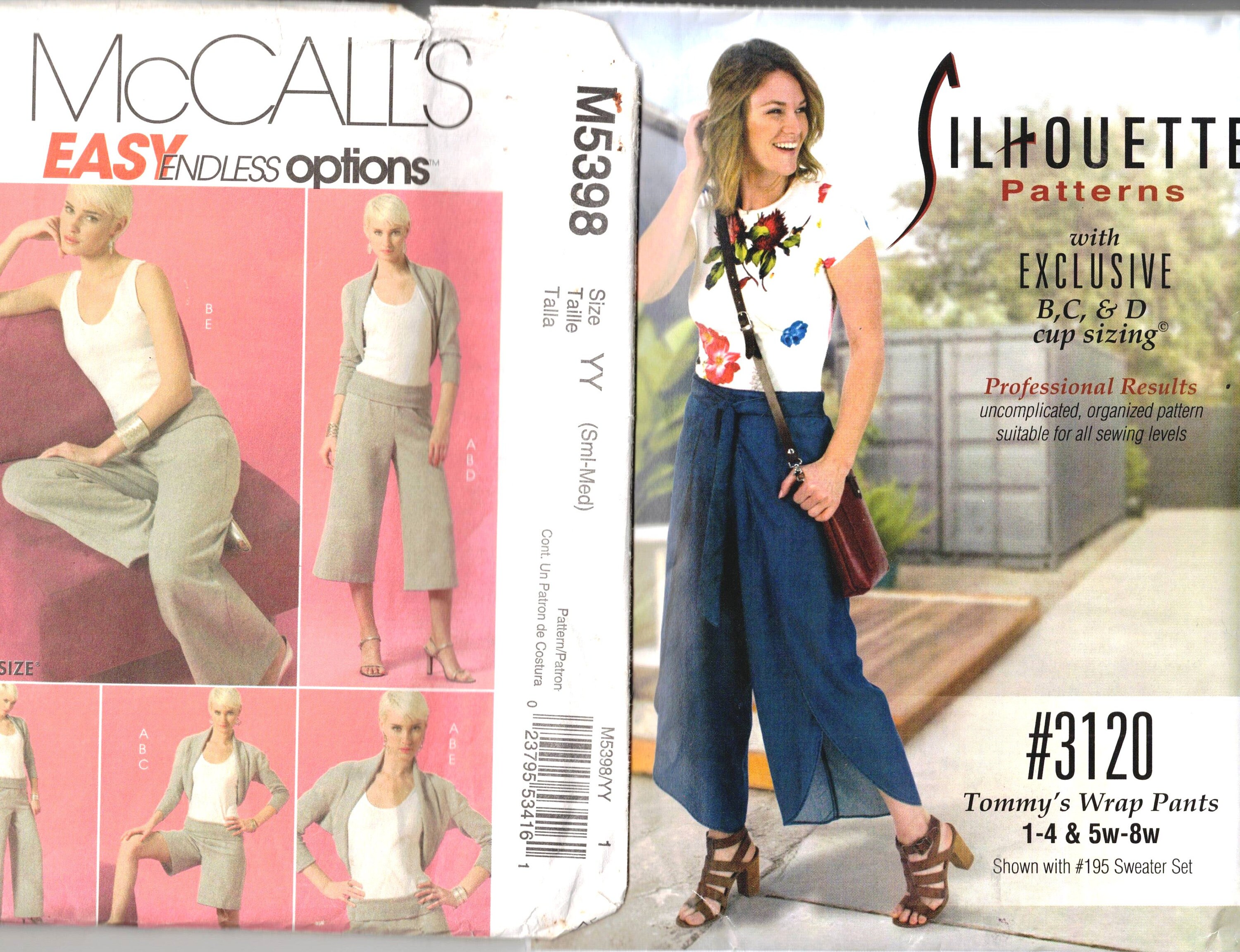 Peggy Sagers Silhouette Patterns 3120/tommys Wrap Pants Misses Etsy