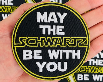 3,6" Que o Schwartz esteja com você Patch de passar roupa Faça você mesmo Presente nostálgico bordado