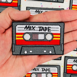 3.1" Retro Aesthetic 80s 90s Mix Tape Iron On Patch 3.9” Diy Embroidered Patch Applique Nostalgic Gifts