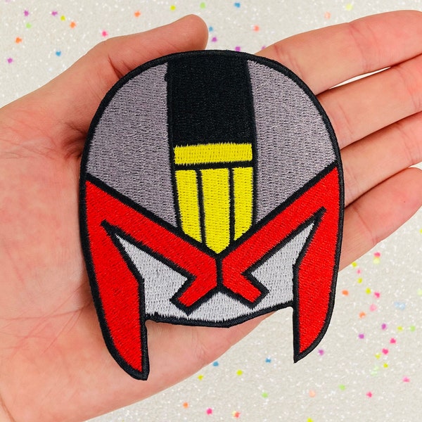 4" Comics Judge Helmet Iron on Patch Diy Embroidered Patch Applique