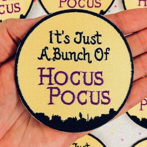 Patch bordado Hocus Pocus para passar a ferro - Presente nostálgico (3,6")