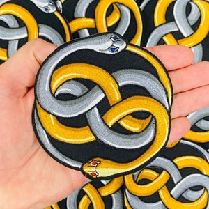 3.8&quot; Snake Knot Iron On Patch Diy Embroidered Patch Applique