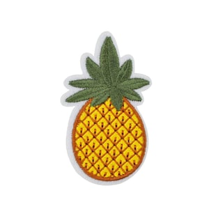 2.4" Yellow Pineapple Iron On Patch