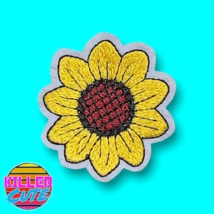 2&quot; Hippie Yellow Tiny Sunflower Iron On Patch