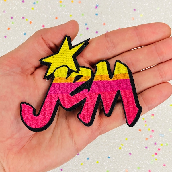 3.8" Truly Outrageous Jem And The Holograms Logo Iron On Patch Nostalgic 80s Cartoon