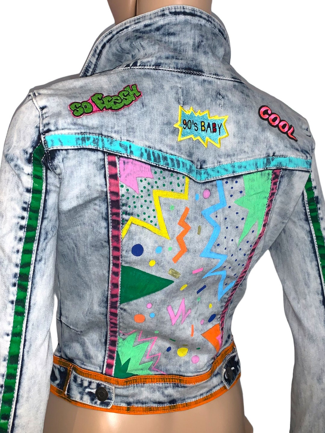 Rainbow ombre deals jean jacket