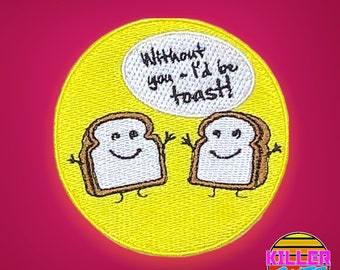 Funny Toast Iron On Patch – Applique (6.4 cm)