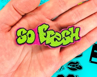 3.1" 90s Nostalgia So Fresh Iron On Patch Diy Embroidered Patch Applique Nostalgic Gift