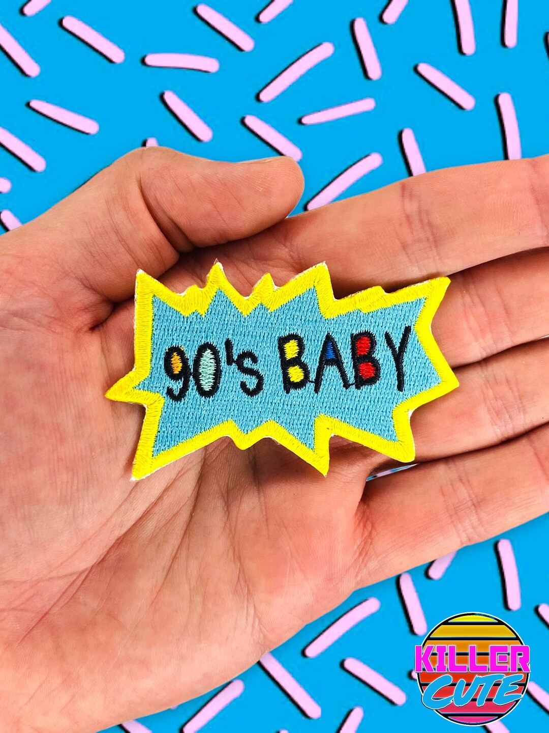 2.8 Popart 90's Baby Iron on Patch Diy Embroidered Patch Applique DIY
