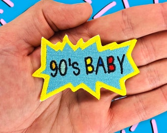 2.8&quot; Popart 90&#39;s Baby Iron On Patch Diy Embroidered Patch Applique DIY nostalgic gifts