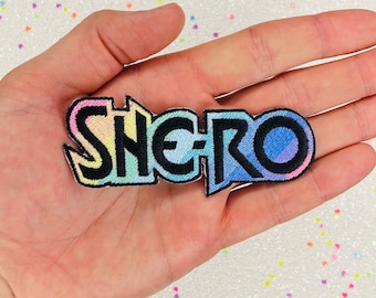 3.9" She-Ro Rainbow Iron On Patch Diy Embroidered Applique Nostalgic Gift