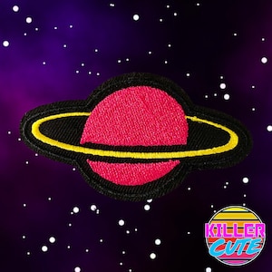 3.2” Cute Colourful Saturn Planet Embroidered Iron on patch