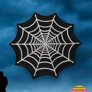 3.5&quot;  Gothic Rockabilly SpiderWeb Applique Embroidered Iron On Patch Sew On Patches