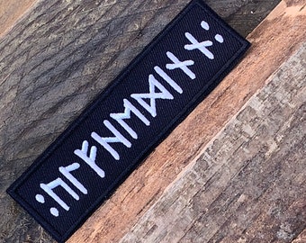 4" Viking Ulfhedinn Futhark Runes Iron On Patch Diy Embroidered Patch Applique
