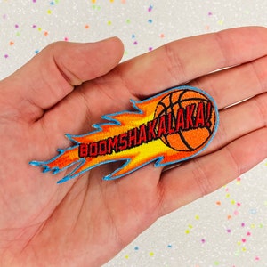 3.7" Boomshakalaka Retro 90s Gaming Iron On Patch Diy Embroidered Applique