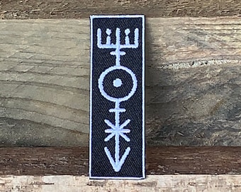 3.5" Viking Death Stave Runes Iron On Patch