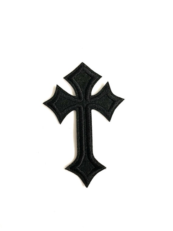 IRON CROSS BLACK /& RED PATCH Embroidered Maltese Gothic BADGE IRON-ON