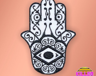 3.5" Hamsa Hand Iron On Patch