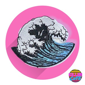 2.8&quot; Ocean Waves Iron on patch