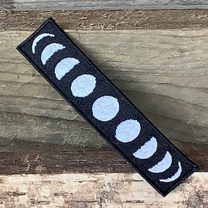 4.8&quot; Moon Phases Iron On Patch
