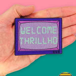 3.2" Welcome Thrillho Iron On Patch Diy Embroidered Patch Applique Nostalgic gifts