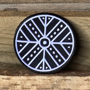 3.3&quot; Viking Bronze Age Shield Iron On Patch