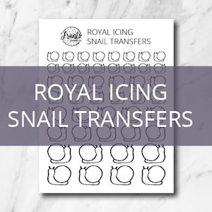 Royal Icing Snail Transfer Template