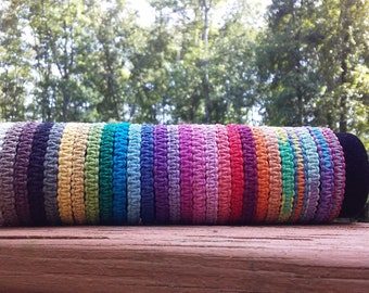 Tie on Hemp Bracelet, hemp bracelets, Eco-Friendly Jewelry, Minimalist, Woven, Hippie, Surfer, Macrame, Summer, You Choose Favorite Color