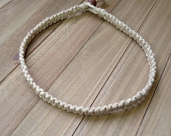 Natural THICK Hemp Necklace, Phatty Hemp Necklace, Hippie, Skater, Surfer,