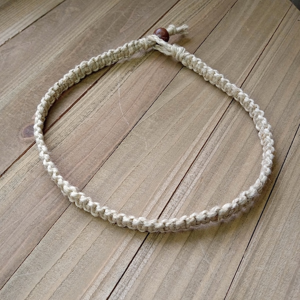 Natural THICK Hemp Necklace, Phatty Hemp Necklace, Hippie, Skater, Surfer,