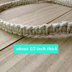 Natural THICK Hemp Necklace, Phatty Hemp Necklace, Hippie, Skater, Surfer image 2