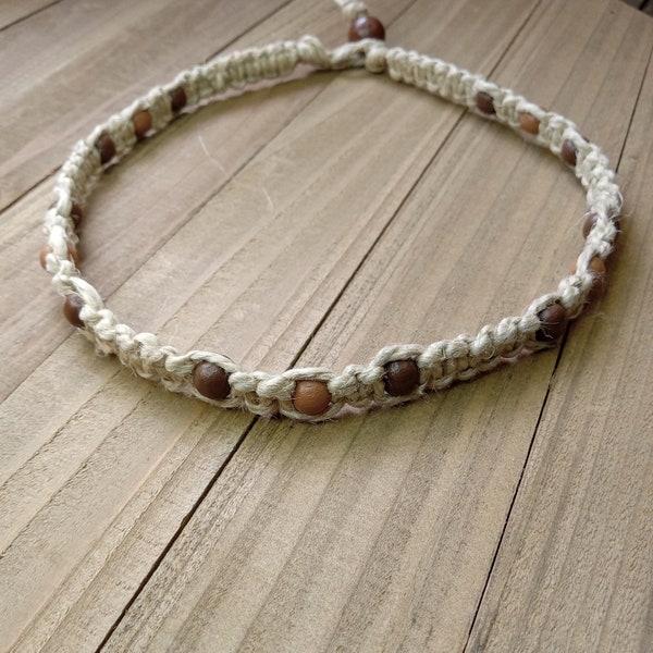 Natural THICK Hemp Necklace, Phatty Hemp Necklace, Hippie, Skater, Surfer,