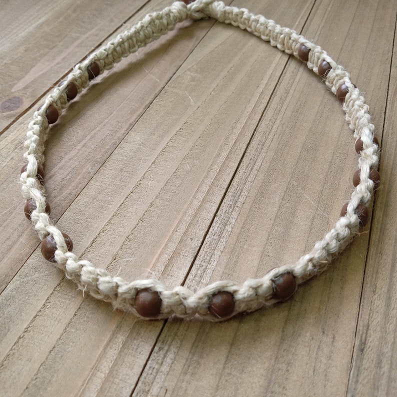 Natural THICK Hemp Necklace, Phatty Hemp Necklace, Hippie, Skater, Surfer image 6