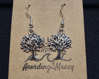 Tree of Life Earrings, Dangly Earrings, Tree Jewelry