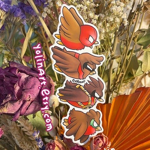 Go!Robins! Voem Alto, Pequenos Heróis! Adesivo Longo de Vinil Fosco | Arte de Pássaros Robin Super-heróis Fofos - Agenda de Diário à Prova de Intempéries para Presentes de Laptop
