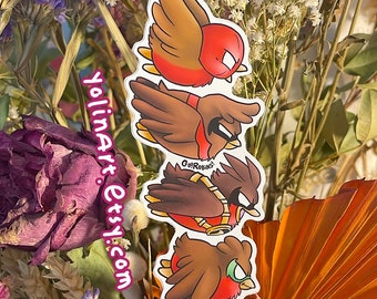 Matte Vinyl Sticker Go!Robins! Superhero Robin Birds - Long Stickers, batbrothers Weatherproof Laptop Decal