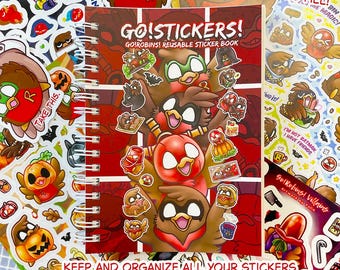 Reusable Sticker Book Go!Robins! Album | A6 collecting organizing stickers for journaling Batfamily art
